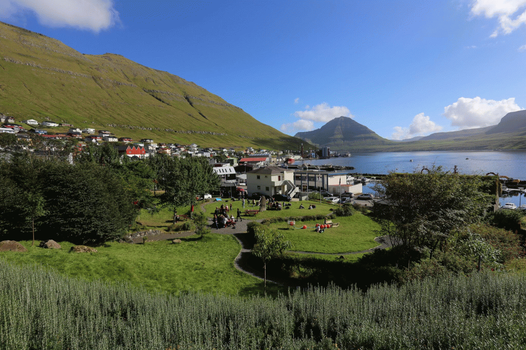 The central park in Fuglafjørður